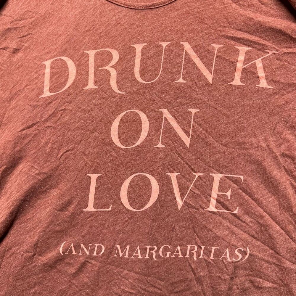 Wildfox Women’s Size Small Swing Tee Drunk on Love and Margaritas Shirt Pink - Picture 8 of 8